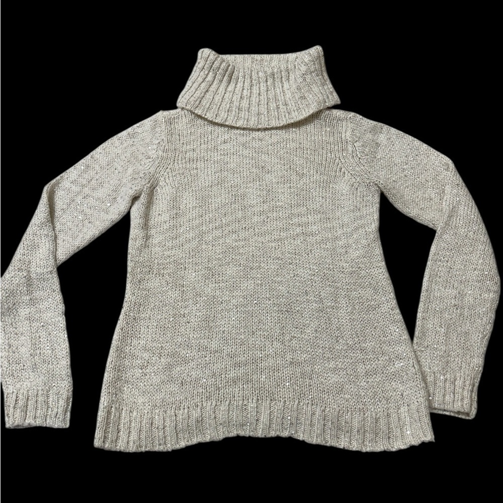 Liz Claiborne Sequin Knit Cowl Neck Sweater - Picture 3 of 7